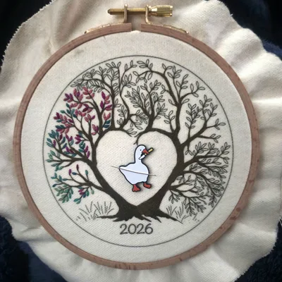 Tree of life embroidery hoop